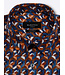 Modern Fit Night Blue 3D Pattern Shirt