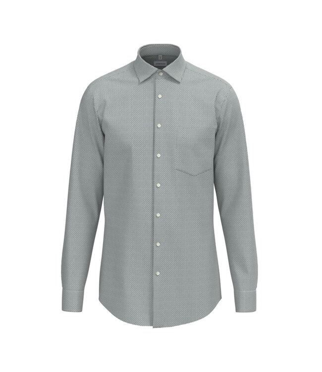 Modern Fit Green Floral Dress Shirt