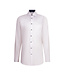 Modern Fit White Navy Trim Dress Shirt