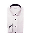 Modern Fit White Navy Trim Dress Shirt