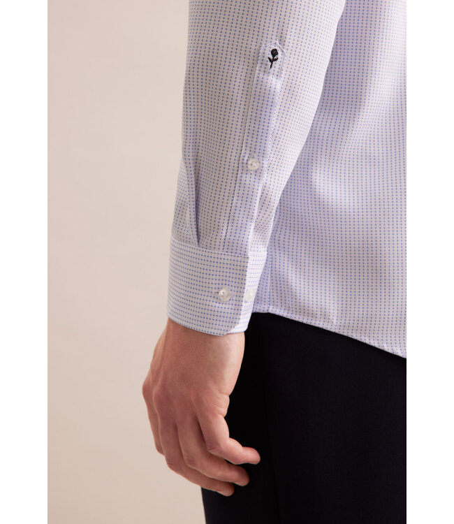 Classic Fit Blue Small Dot Dress Shirt