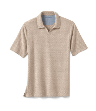 JOHNSTON & MURPHY Tan Johnny Collar Polo