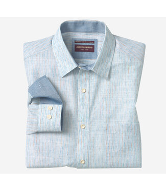 JOHNSTON & MURPHY Classic Fit Blue Striped Shirt