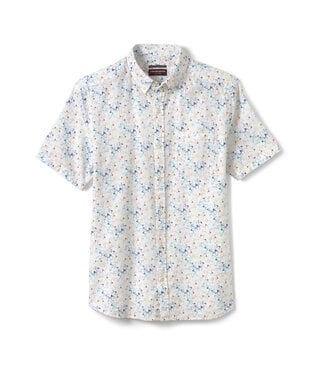 JOHNSTON & MURPHY Classic Fit White Floral Shirt