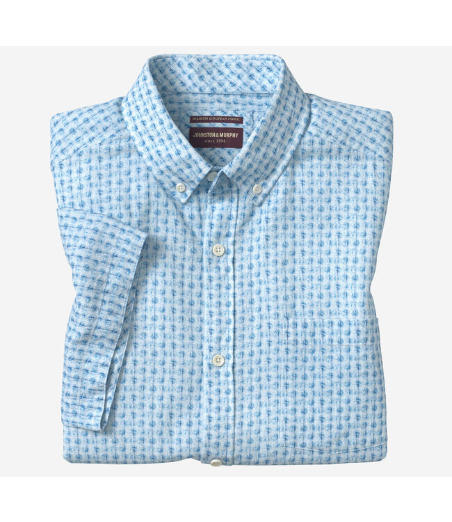 Classic Fit Blue Print Shirt
