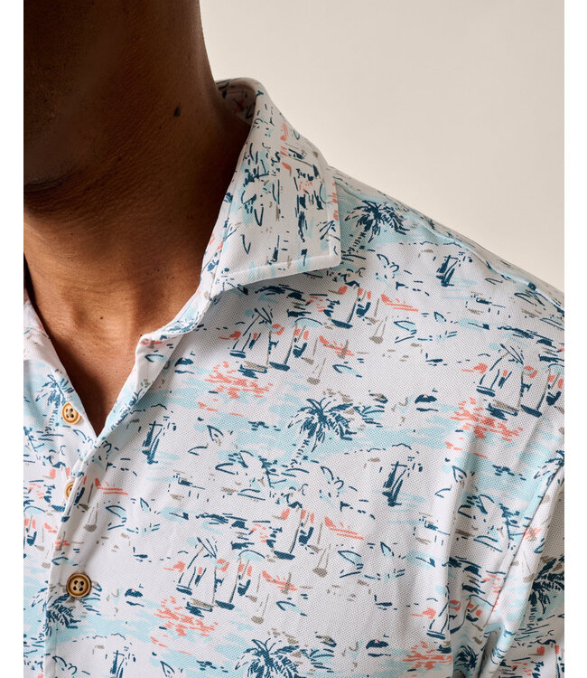 Classic Fit White Making Waves Shirt