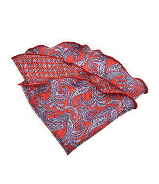 DION Red Paisley Pocket Round
