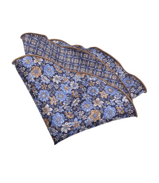 DION Blue Floral Pocket Round