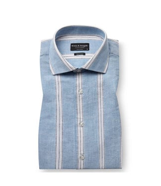 BRUUN & STENGADE Modern Fit Light Blue Correa Shirt