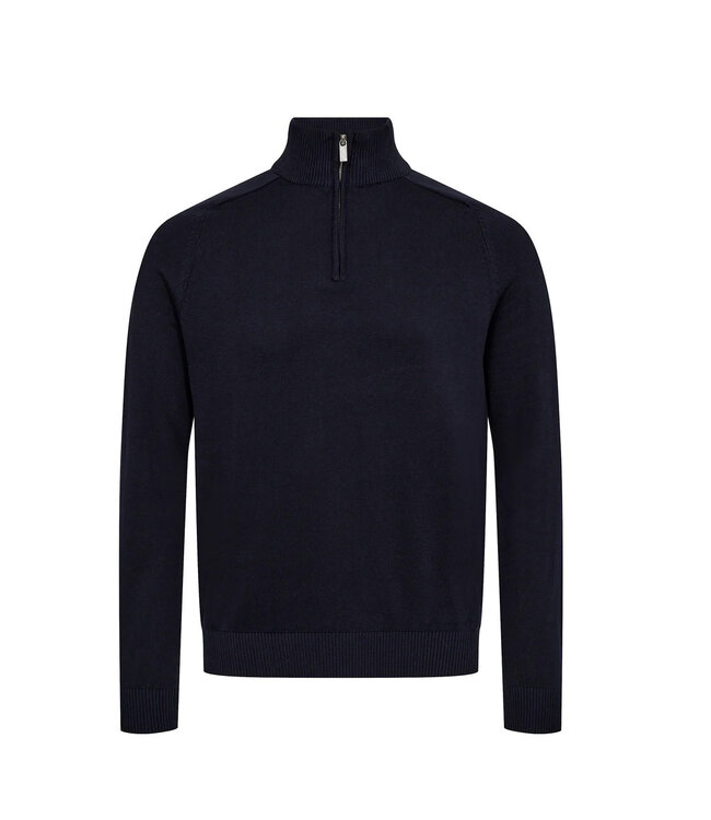 Navy Vangelis 1/4 Zip Sweater