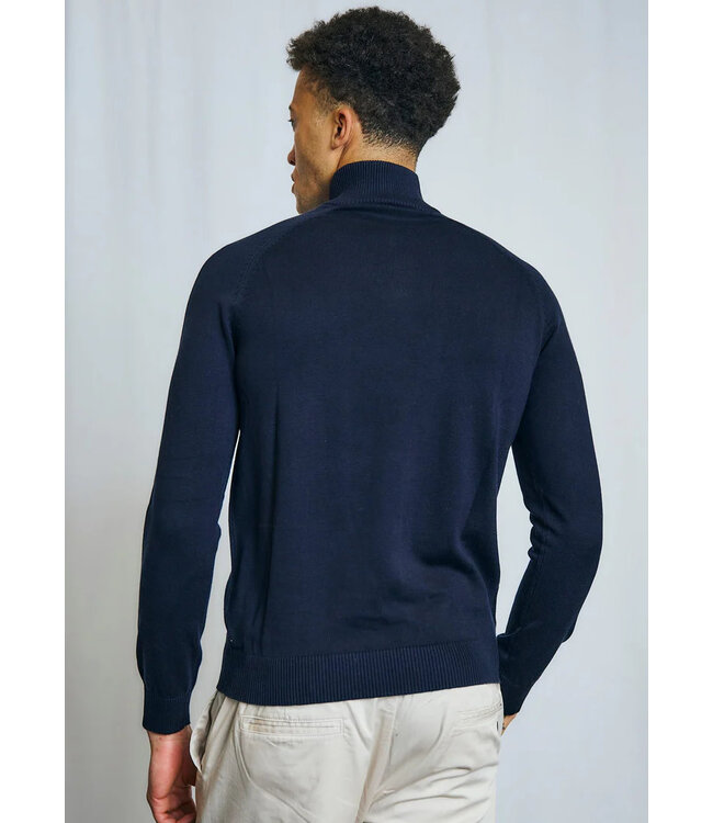 Navy Vangelis 1/4 Zip Sweater