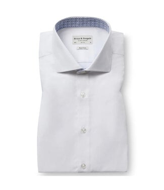 BRUUN & STENGADE Slim Fit Navone White Shirt