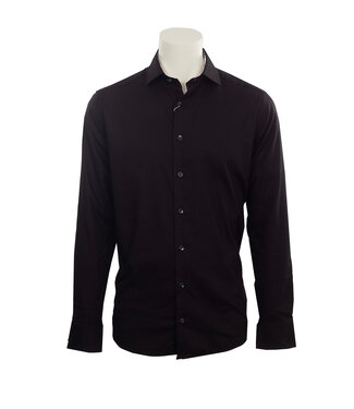 7 DOWNIE Modern Fit Black Tonal Print Shirt