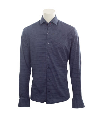 7 DOWNIE Modern Fit Navy with Circles Shirt