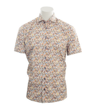 7 DOWNIE Modern Fit Tan Print Shirt