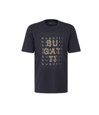 BUGATTI Navy Logoed T-Shirt