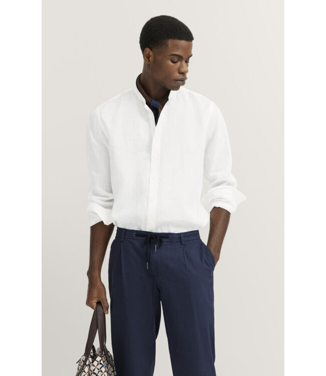 Modern Fit Off White Linen Shirt