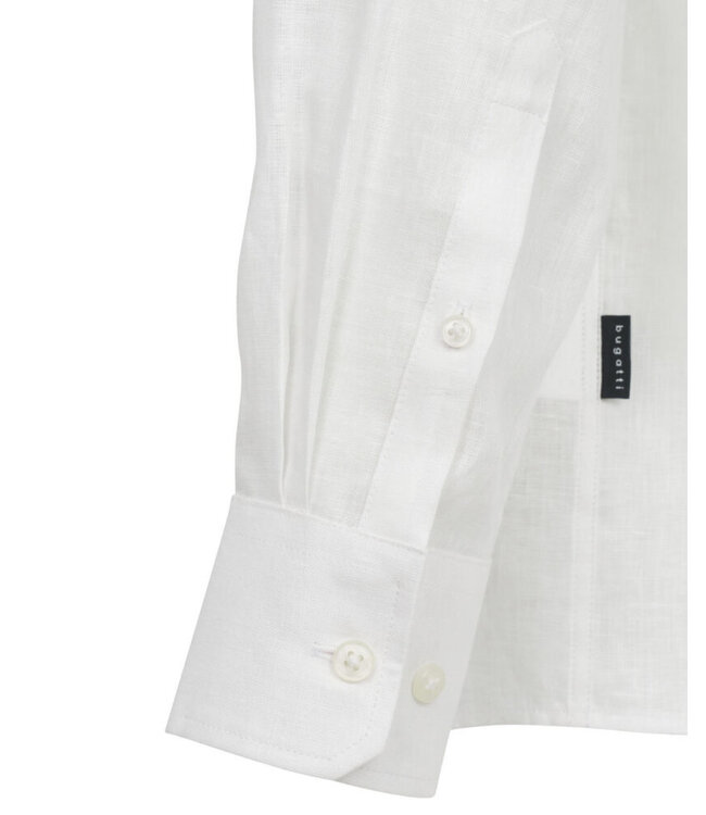 Modern Fit Off White Linen Shirt