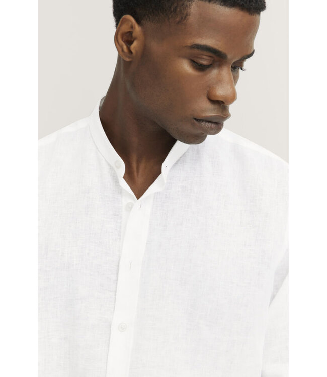 Modern Fit Off White Linen Shirt