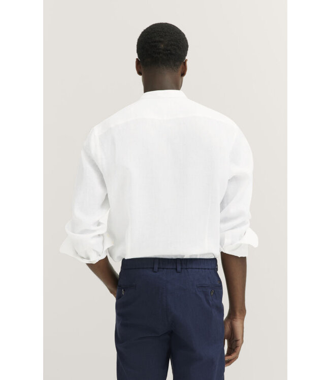 Modern Fit Off White Linen Shirt