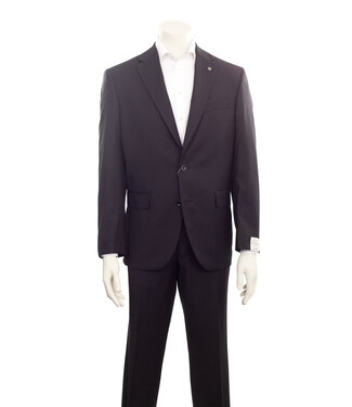 JACK VICTOR Modern Fit Black Neat Pattern Suit