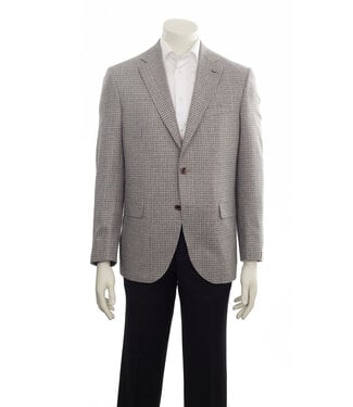 JACK VICTOR Modern Fit Grey Blue Mini Block Sport Coat