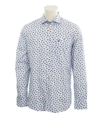 FELLOWS UNITED Modern Fit White Fish Shirt