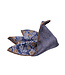 DION Navy Brown Floral Pocket Square