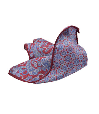 DION Red Blue Paisley Pocket Square