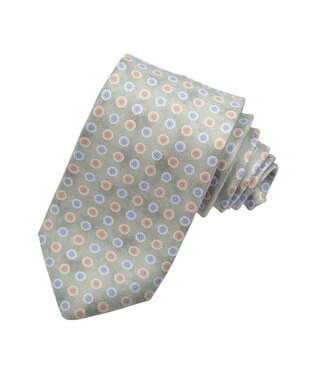 DION Sage Blue Print Tie