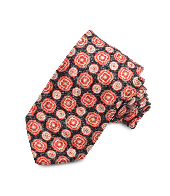 Black & Red Print Tie