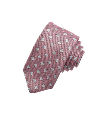 DION Pink Blue Print Tie
