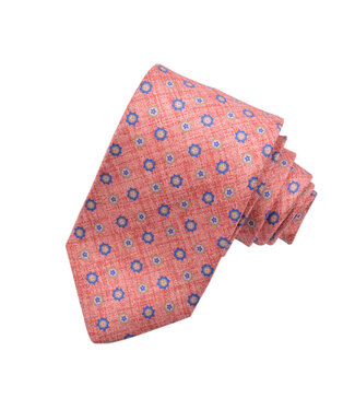 DION Red Navy Print Tie