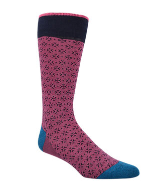 DION Pink Navy Socks