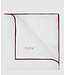 White Burgundy Trim Pocket Square