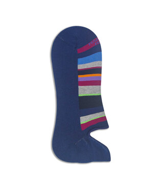 MARCOLIANI Royal Blue Striped Invisible Sneaker Socks