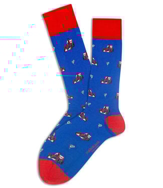 MARCOLIANI Royal Blue Racing Car socks