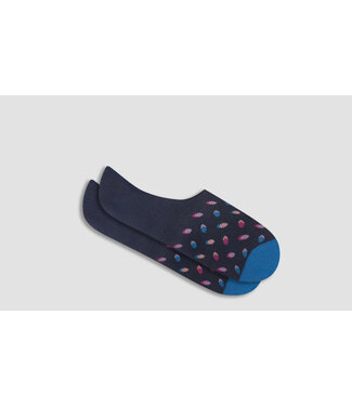 BUGATCHI Navy Print Invisible Socks