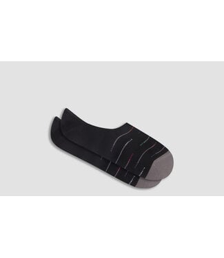BUGATCHI Black Dash Striped  Invisible Socks