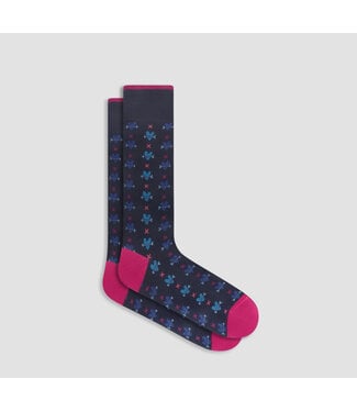 BUGATCHI Navy Heart Socks
