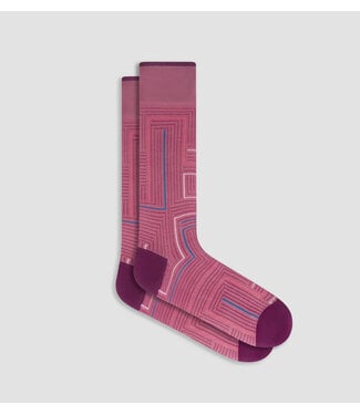 BUGATCHI Dusty Rose Striped Socks