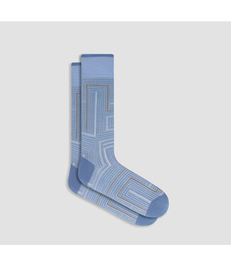 BUGATCHI Air Blue Striped Socks