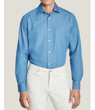 JACK VICTOR Modern Fit Reed Denim Shirt