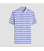 BUGATCHI Blue Grey Striped Polo