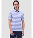 Blue Grey Striped Polo