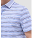 Blue Grey Striped Polo