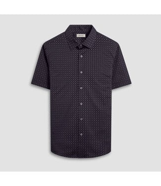 BUGATCHI Modern Fit Black White Dot Shirt