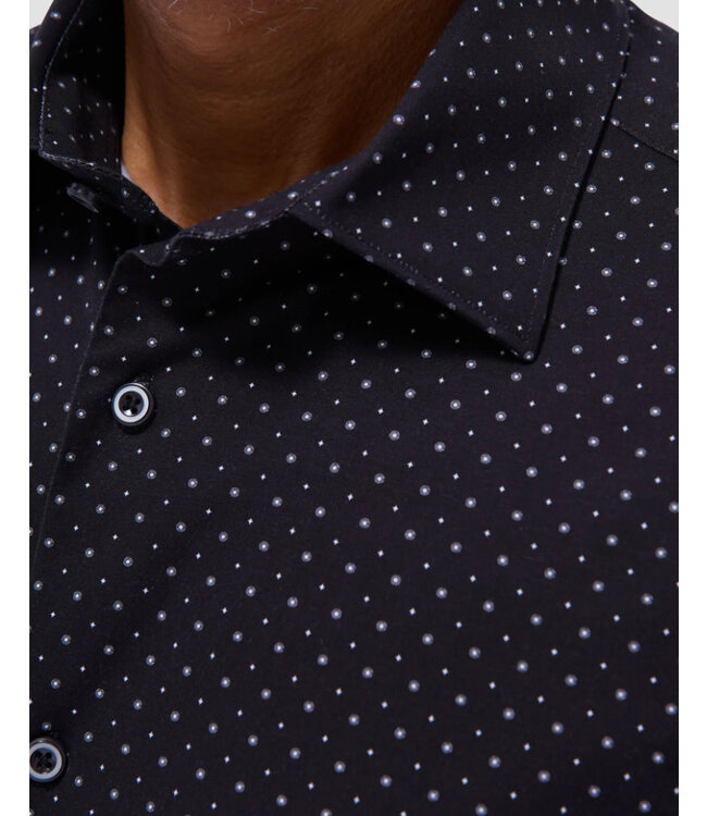 Modern Fit Black White Dot Shirt