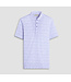 BUGATCHI Grey Blue Print Polo