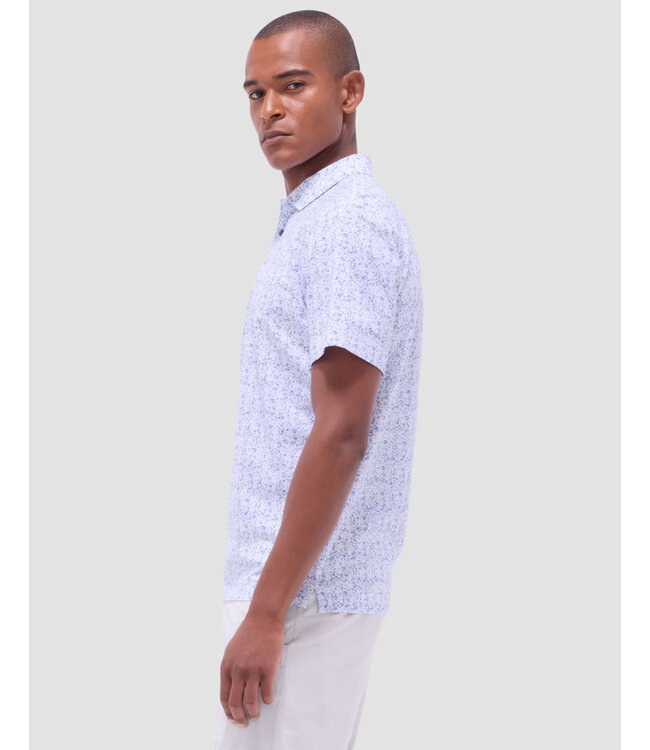 Grey Blue Print Polo